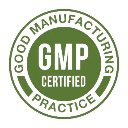 GMP Certified good manufacturing practice badge