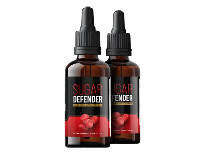 Two bottles of Sugar Defender blood sugar support drops